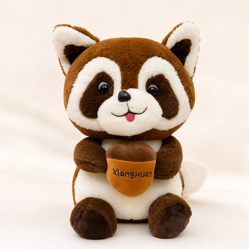 Apricot Fluffy Squirrel Plush