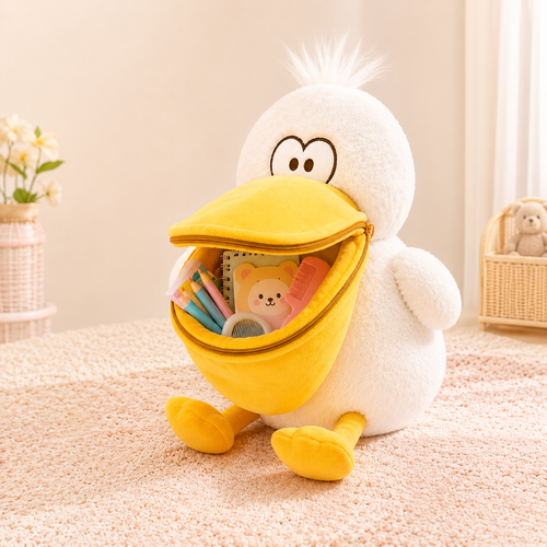 Pocket Zipper Duck Plush