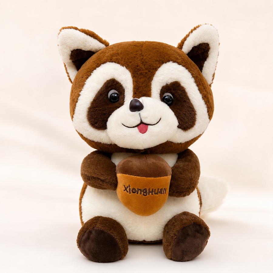 Apricot Fluffy Squirrel Plush