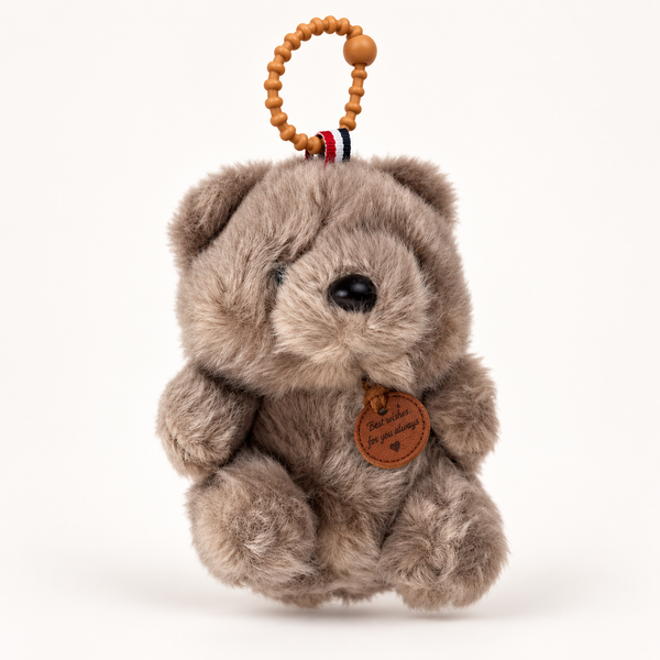 Bear - Bag Charm ( GREY BROWN )