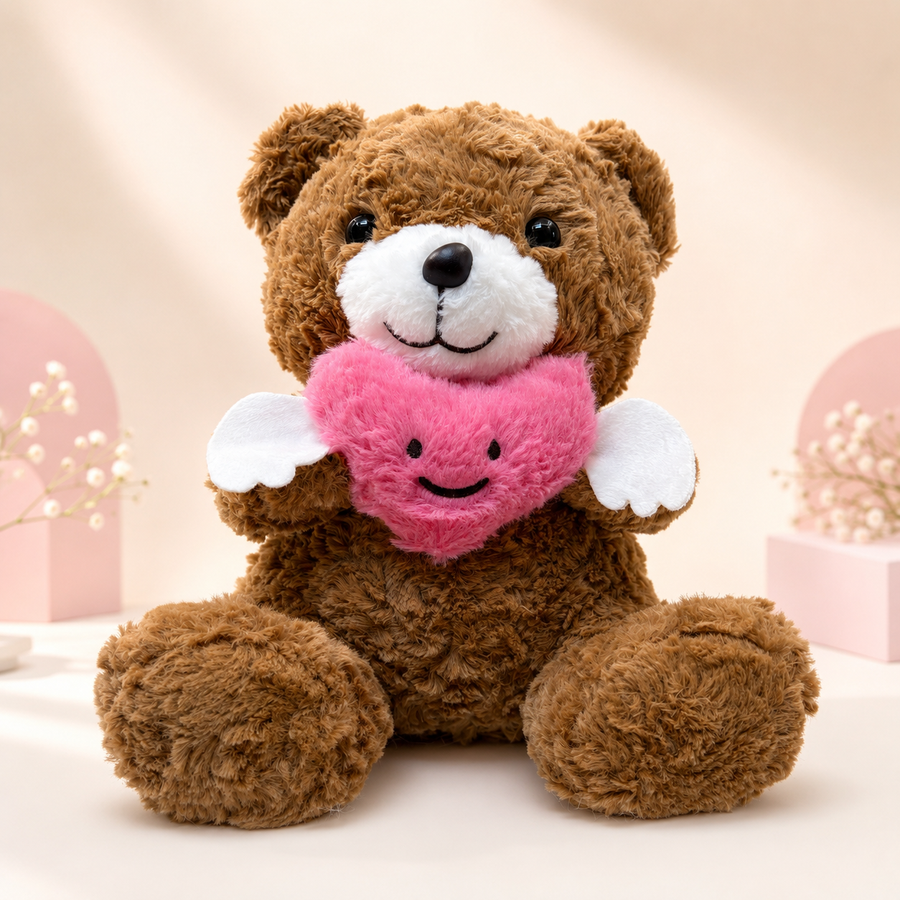Flying Heart Teddy Plush