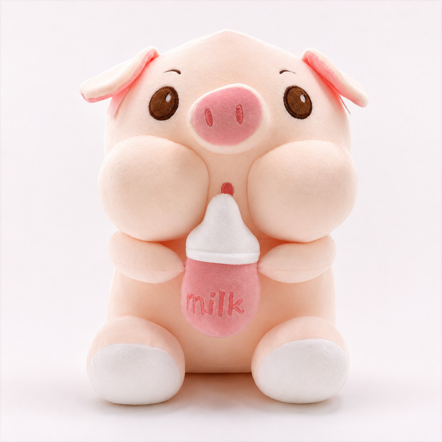 Milk Bottle Baby Pig Plush